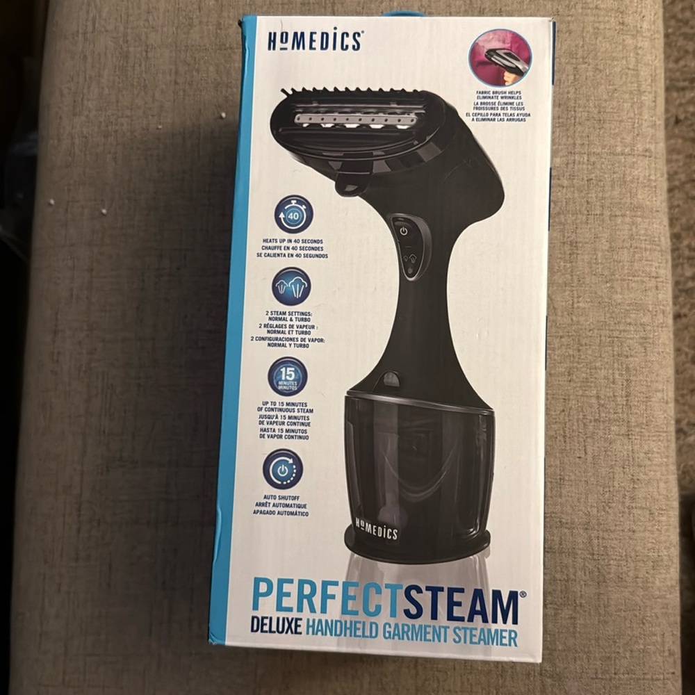 HoMedics Perfect Steam Deluxe Handheld Garment Steamer, New